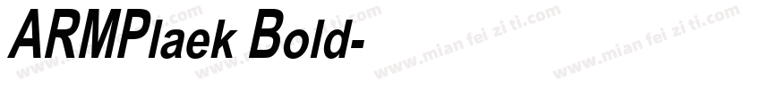 ARMPlaek Bold字体转换